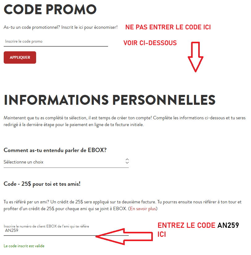 EBOX referral code screenshot
